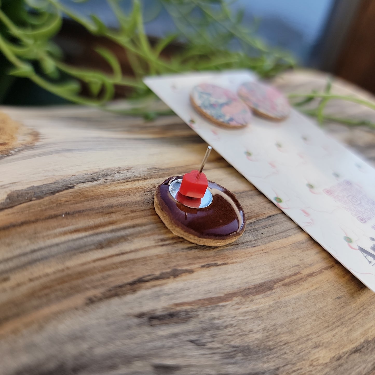 Leather Stud- Floral